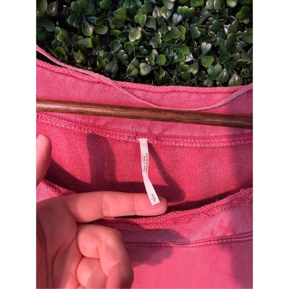 Free People Pink Ruffle Sweatshirt - Picture 3 of 6